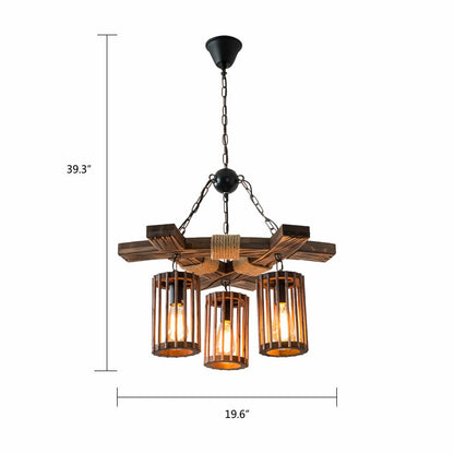 vydko.com-OUKA - Rustic Birdcage Shape Chandelier