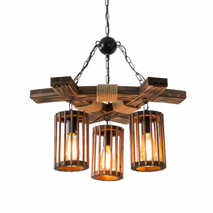 vydko.com-OUKA - Rustic Birdcage Shape Chandelier