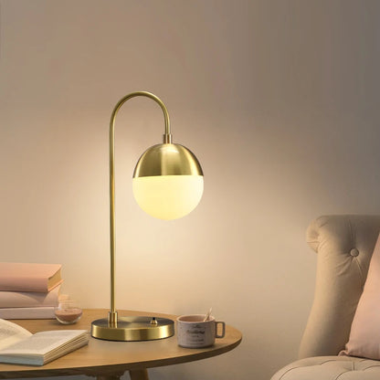 vydko.com - OSS - Retro Glass Ball LED Bedside Table Lamp