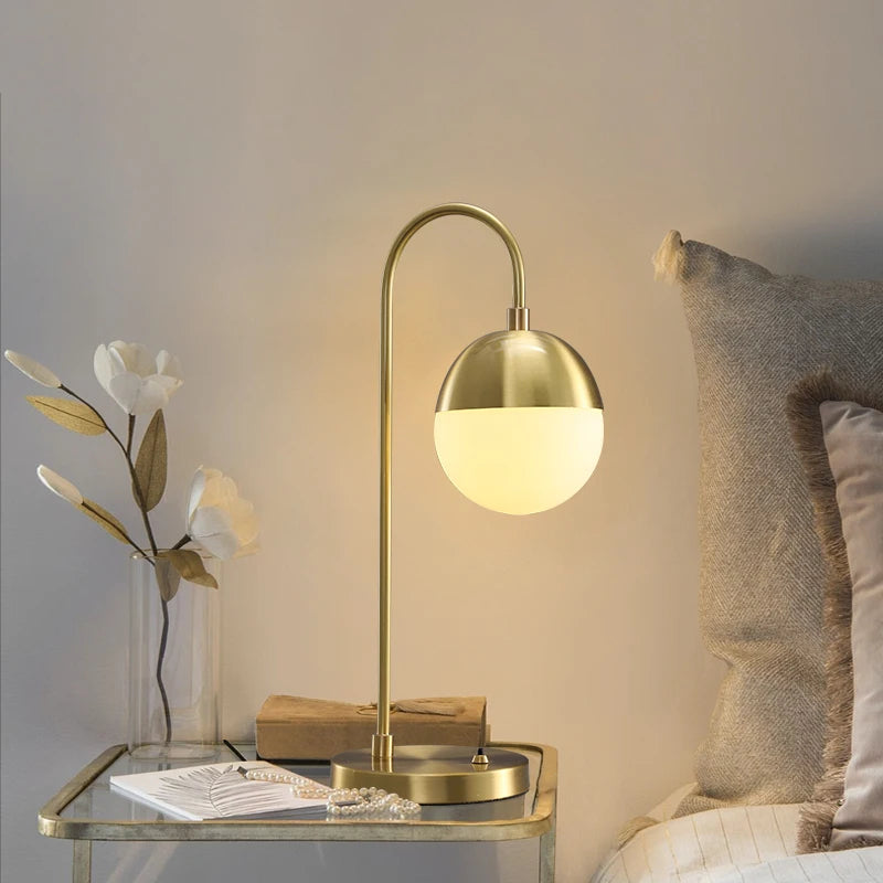 OSS - Retro Glass Ball LED Bedside Table Lamp