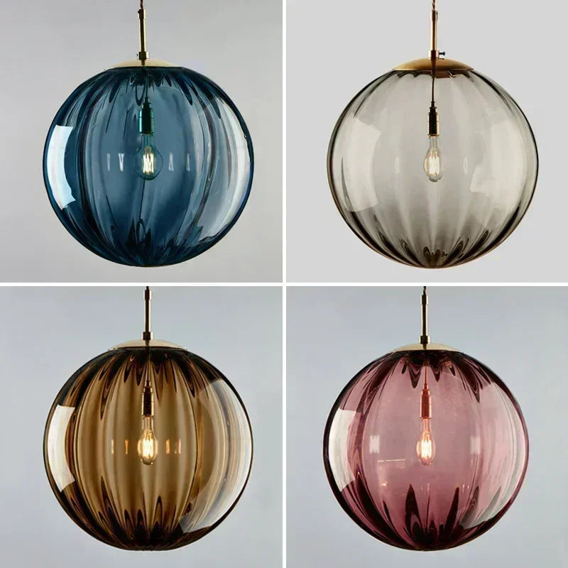 Celeste Nordic Glass Orb Glass Pendant Light