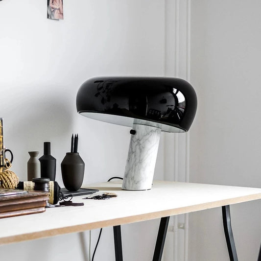 vydko.com-Italian Luxury-Marble-Mushroom-LED-Desk-Lamp