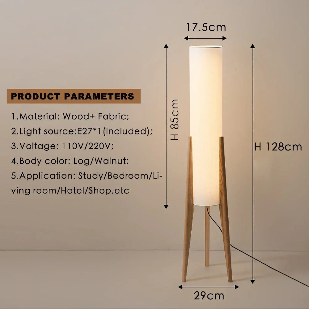 vydko.com - AGATA - Japanese Wabi-Sabi Solid Wood Floor Lamp