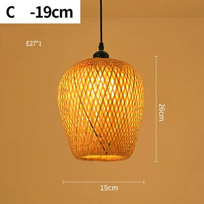 ASEN - Rattan Wicker Handmade Bamboo Pendant Light