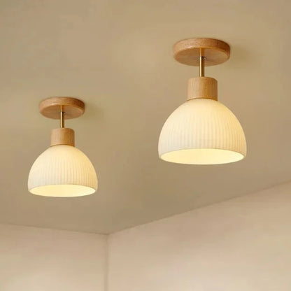 vydko.com - COCO - Wood Glass Nordic Ceiling Lamp