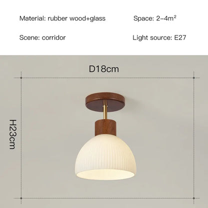 vydko.com - COCO - Wood Glass Nordic Ceiling Lamp