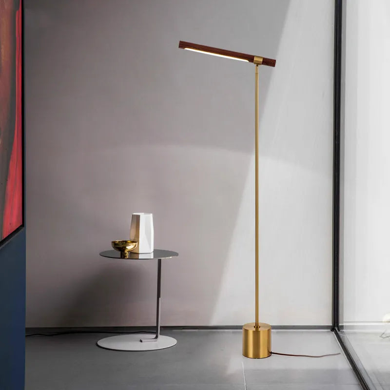 vydko.com - COLLY - Modern Minimalist Wood Grain LED Floor Lamp