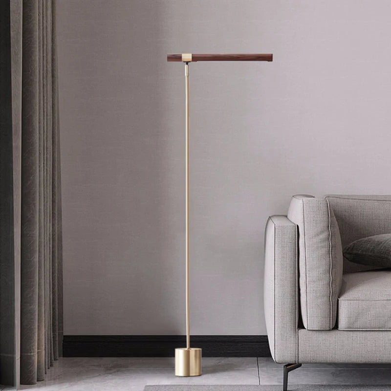 vydko.com - COLLY - Modern Minimalist Wood Grain LED Floor Lamp