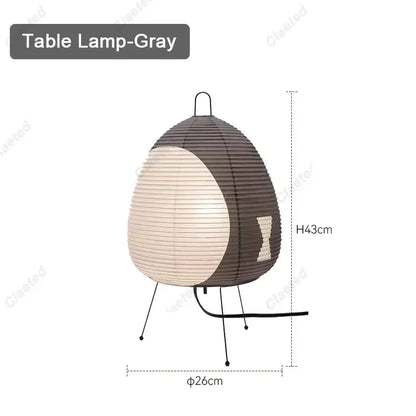 vydko.com - EMIKO - Wabi-Sabi Noguchi Rice Paper Tripod Table Lamp