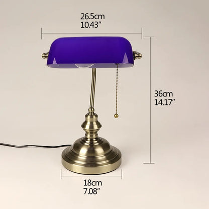 vydko.com - EZRA - Vintage Banker Desk Lamp