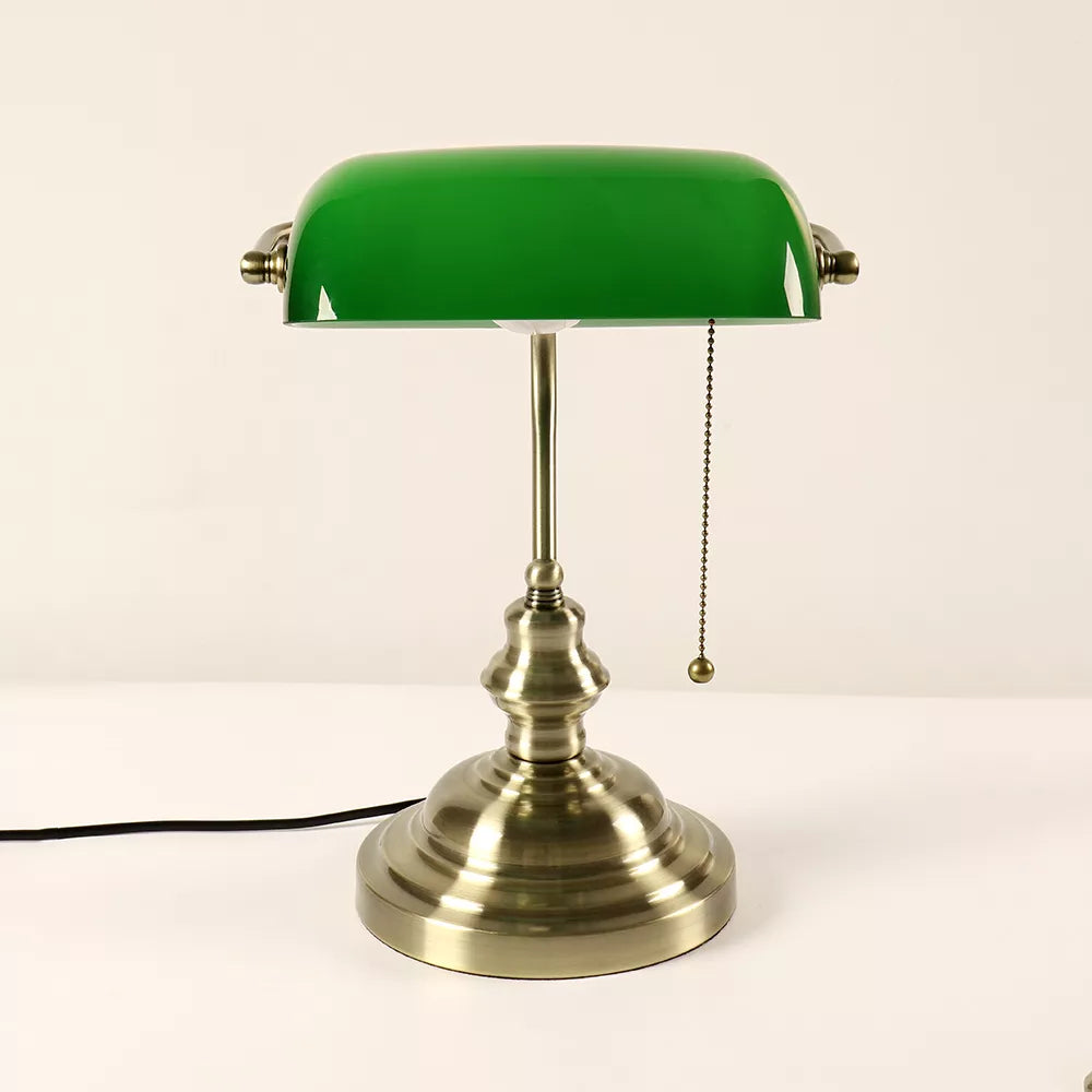 vydko.com - EZRA - Vintage Banker Desk Lamp