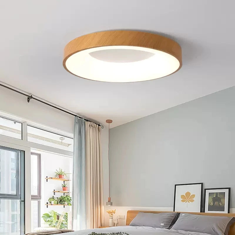 vydko.com - FEOY - Nordic Wood Grain LED Ceiling Lamp