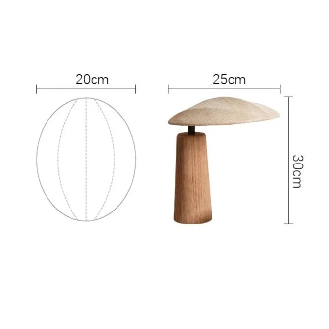 INN - Wabi-sabi Minimalist Wood Table Lamp