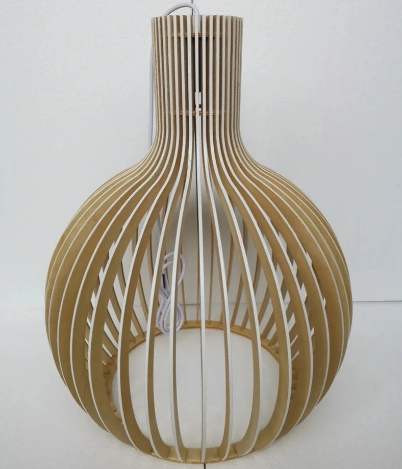 vydko.com - LOCK - Nordic Wood Birdcage Pendant Light