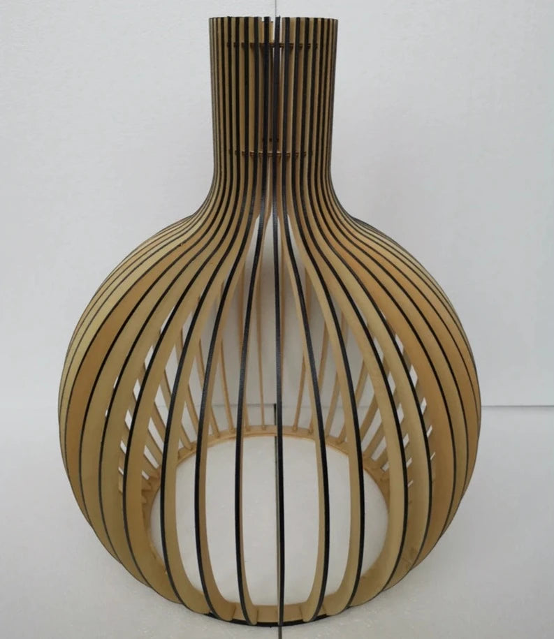 vydko.com - LOCK - Nordic Wood Birdcage Pendant Light