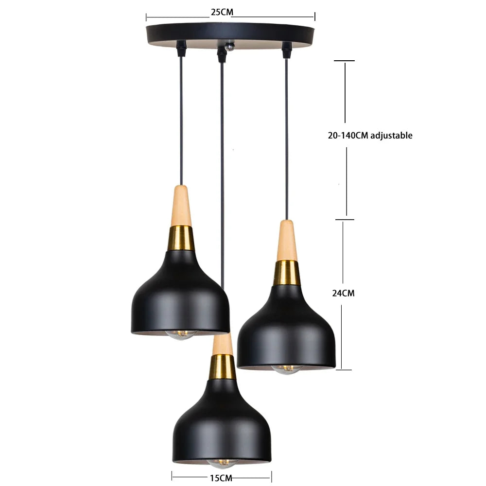 vydko.com - Natural Wooden Dome Pendant Light