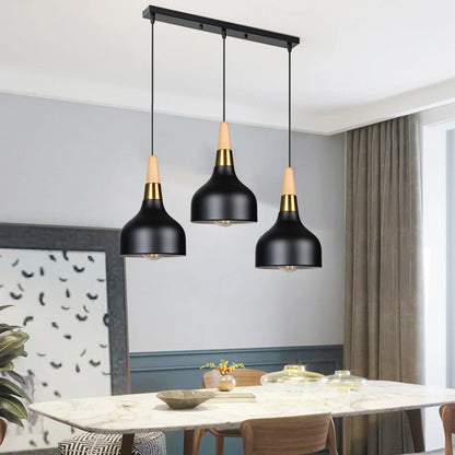 vydko.com - Natural Wooden Dome Pendant Light