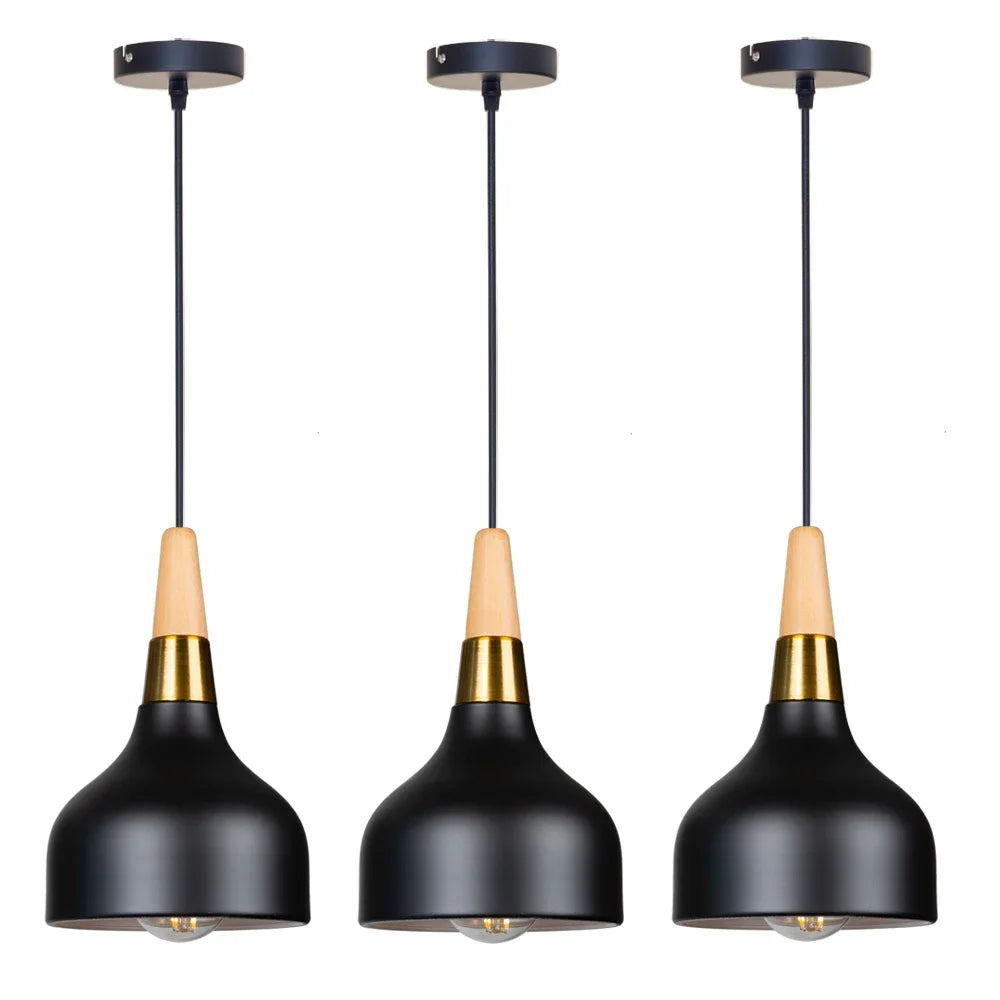 vydko.com - Natural Wooden Dome Pendant Light