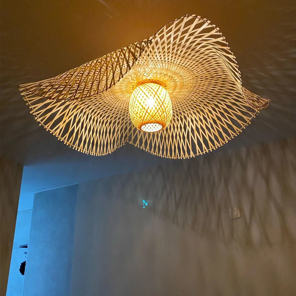vydko.com - REN - Handwoven Rattan Bamboo Pendant Lamp