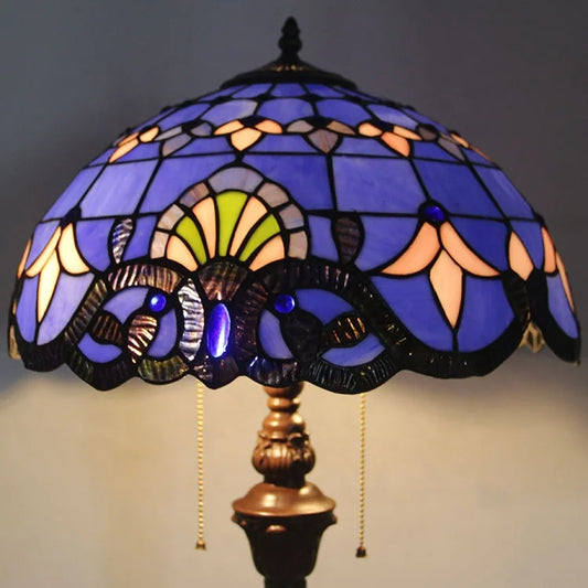 vydko.com - Tiffany Baroque Stained Glass Floor Lamp