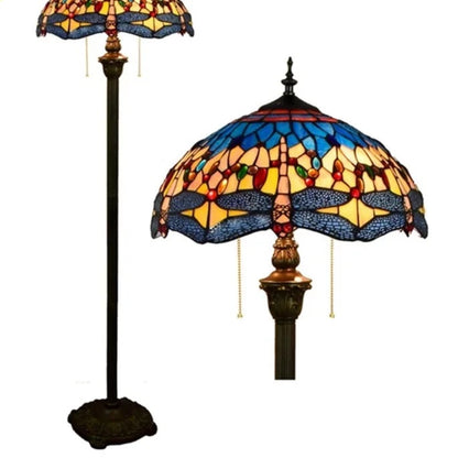 vydko.com - Tiffany Dragonfly Glass Floor Lamp