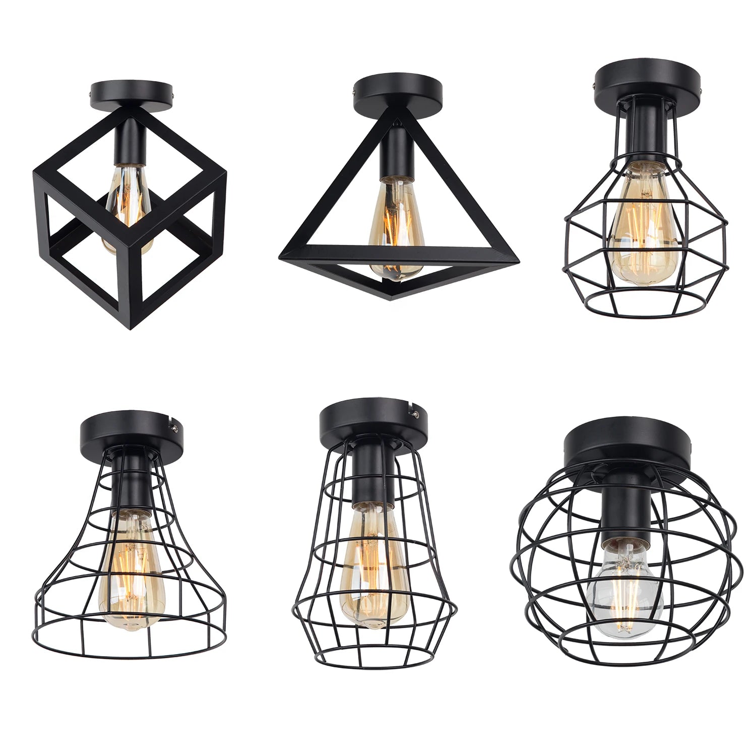 vydko.com - VOLA - Zhaoke Vintage Iron Cage Ceiling Light