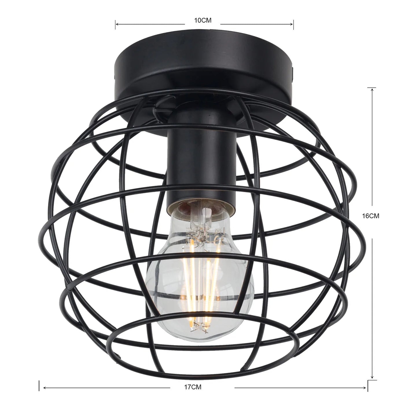 vydko.com - VOLA - Zhaoke Vintage Iron Cage Ceiling Light