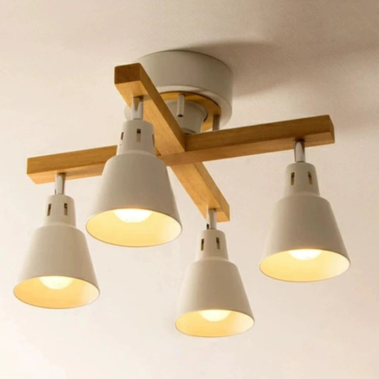 vydko.com - ZEN - Nordic-Style Wood Mounted Spotlight Ceiling Light