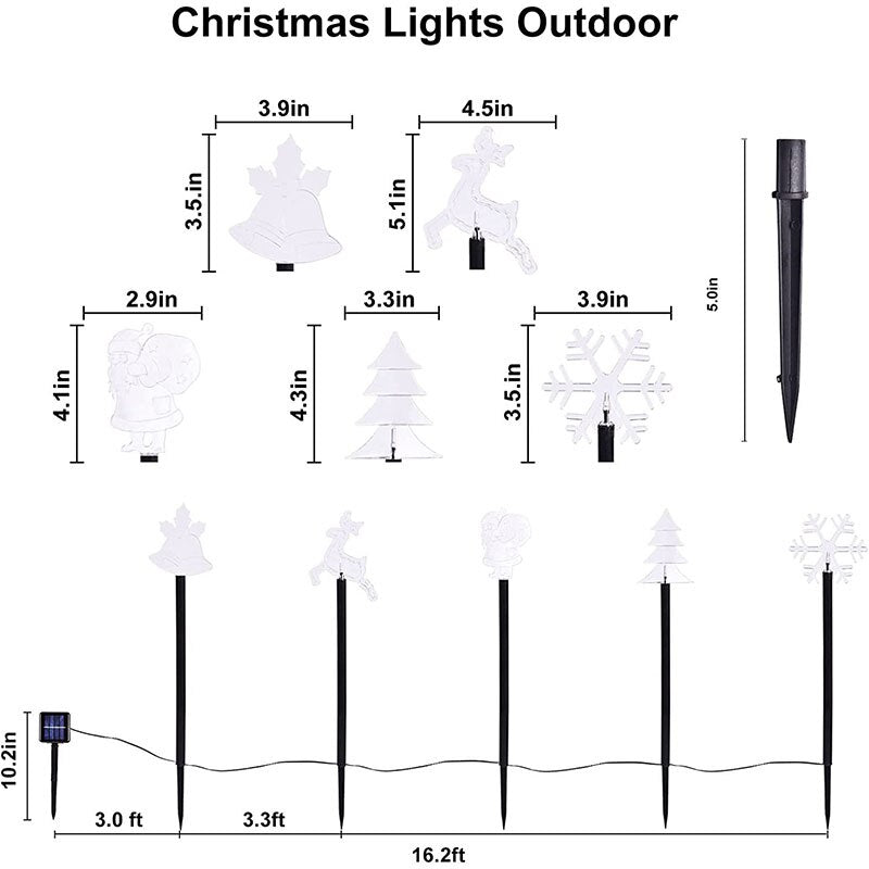 CAROLZ -  Solar Christmas Outdoor Stake Light