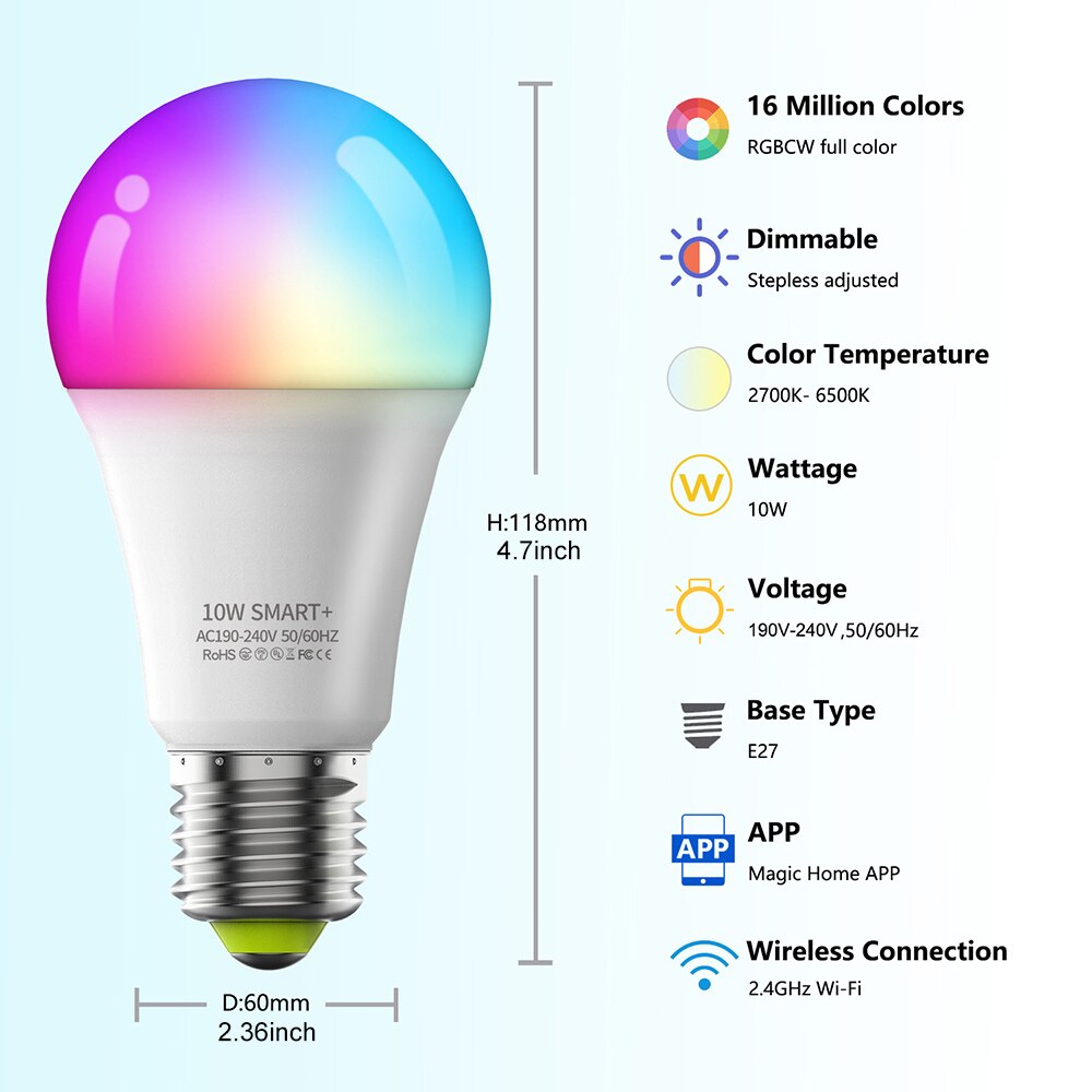 CHROMA - Smart Color-Changing Voice Control Bulb