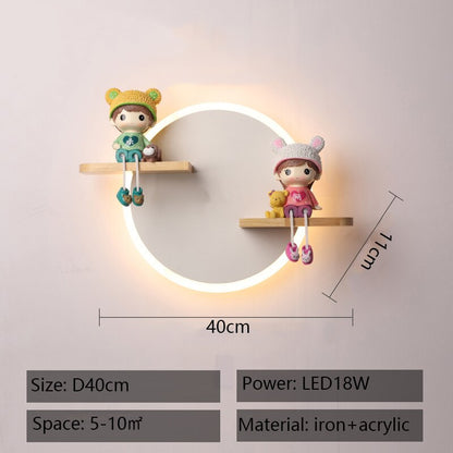 HEROGLO - Unicorn Cartoon Children's Room Wall Lamp