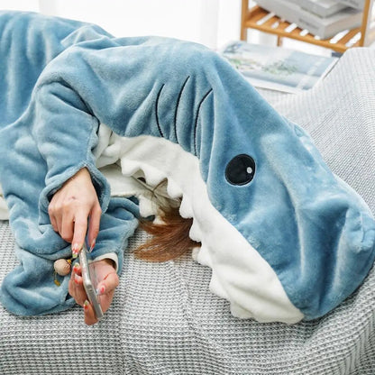 SHARKY - Cartoon Shark Sleeping Bag Pajamas