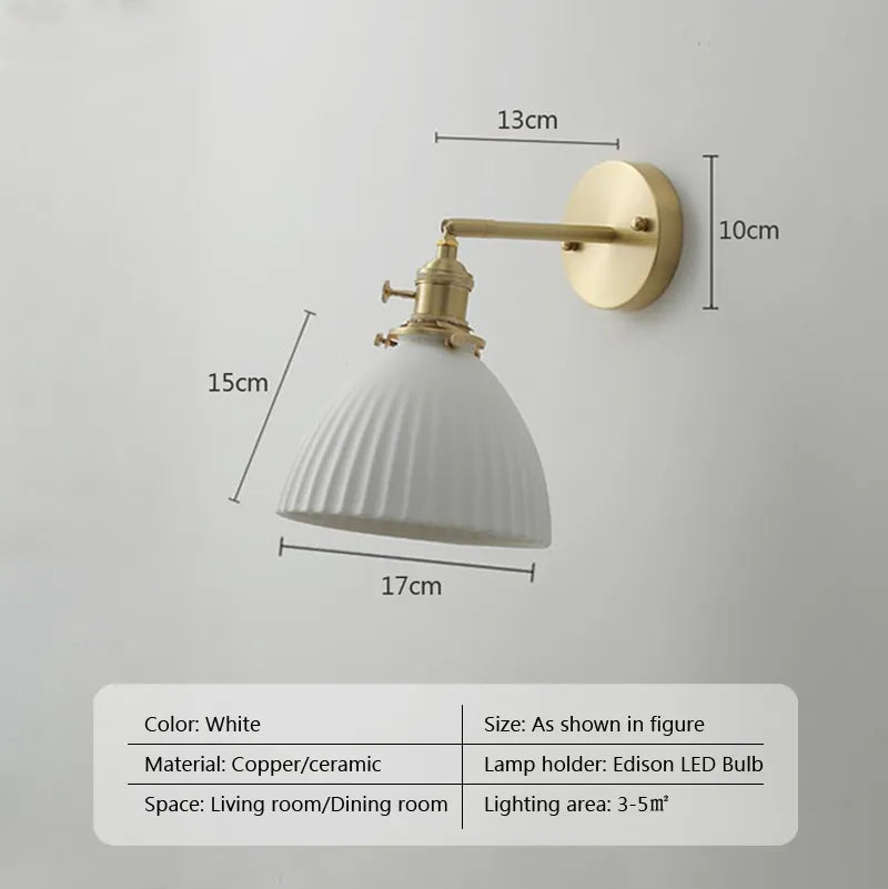 vydko.com - OSSA - Modern Ceramic & Copper Wall Lamp