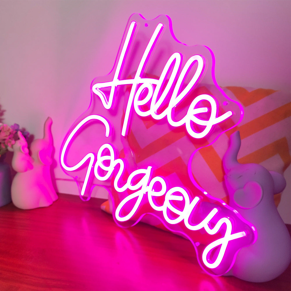 Hello Gorgeous - Neon Light