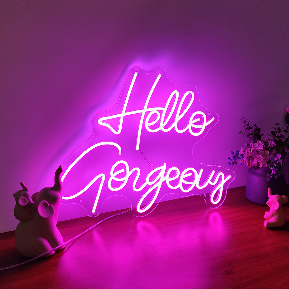 Hello Gorgeous - Neon Light