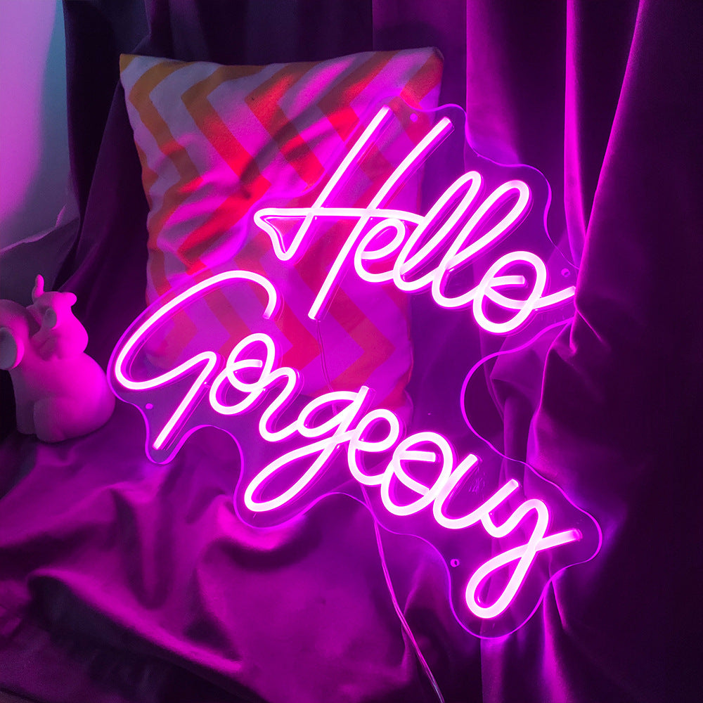 Hello Gorgeous - Neon Light